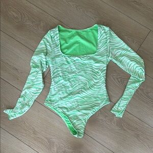 Green Swirl Billabong One Piece
